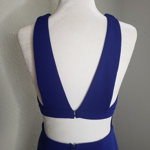 NEW City Studio blue halter open back cut out sheath dress junior size 5 - Picture 5 of 11